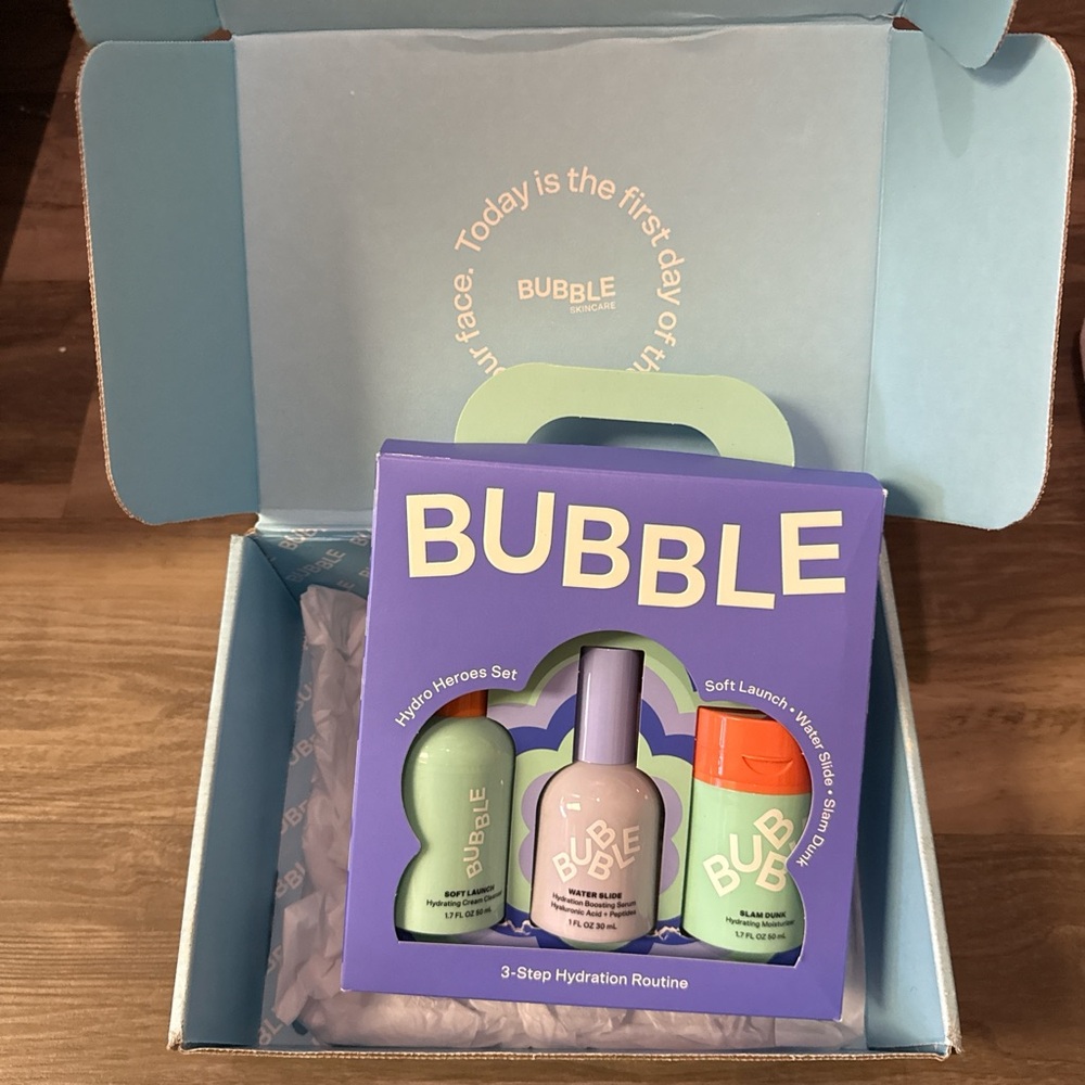 Bubble Skincare Set - Purple and Green